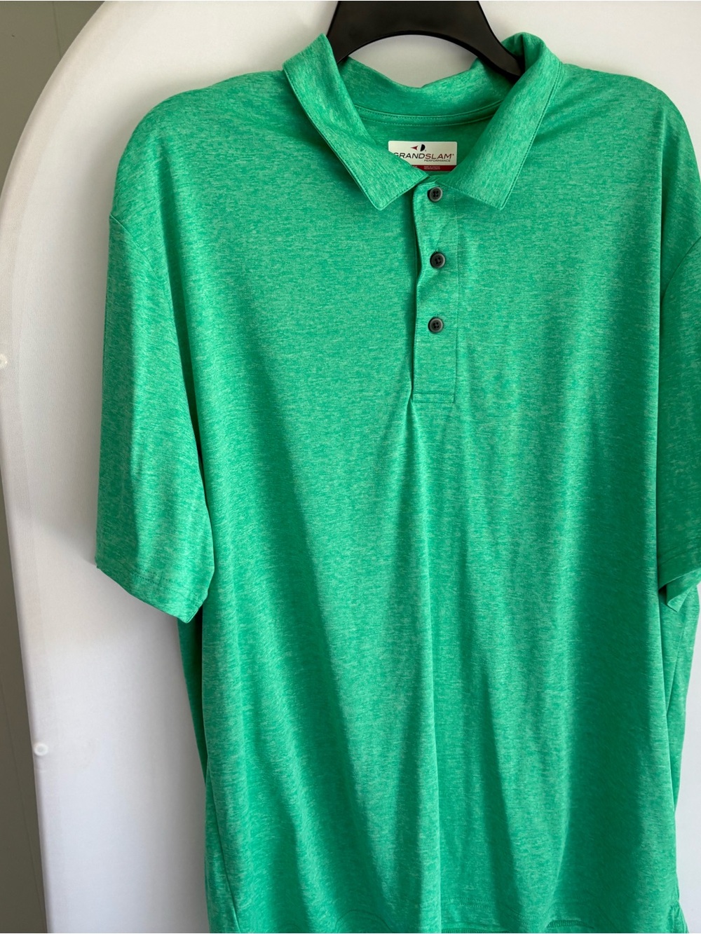 Grand Slam Men's Bright Green Heather Polo